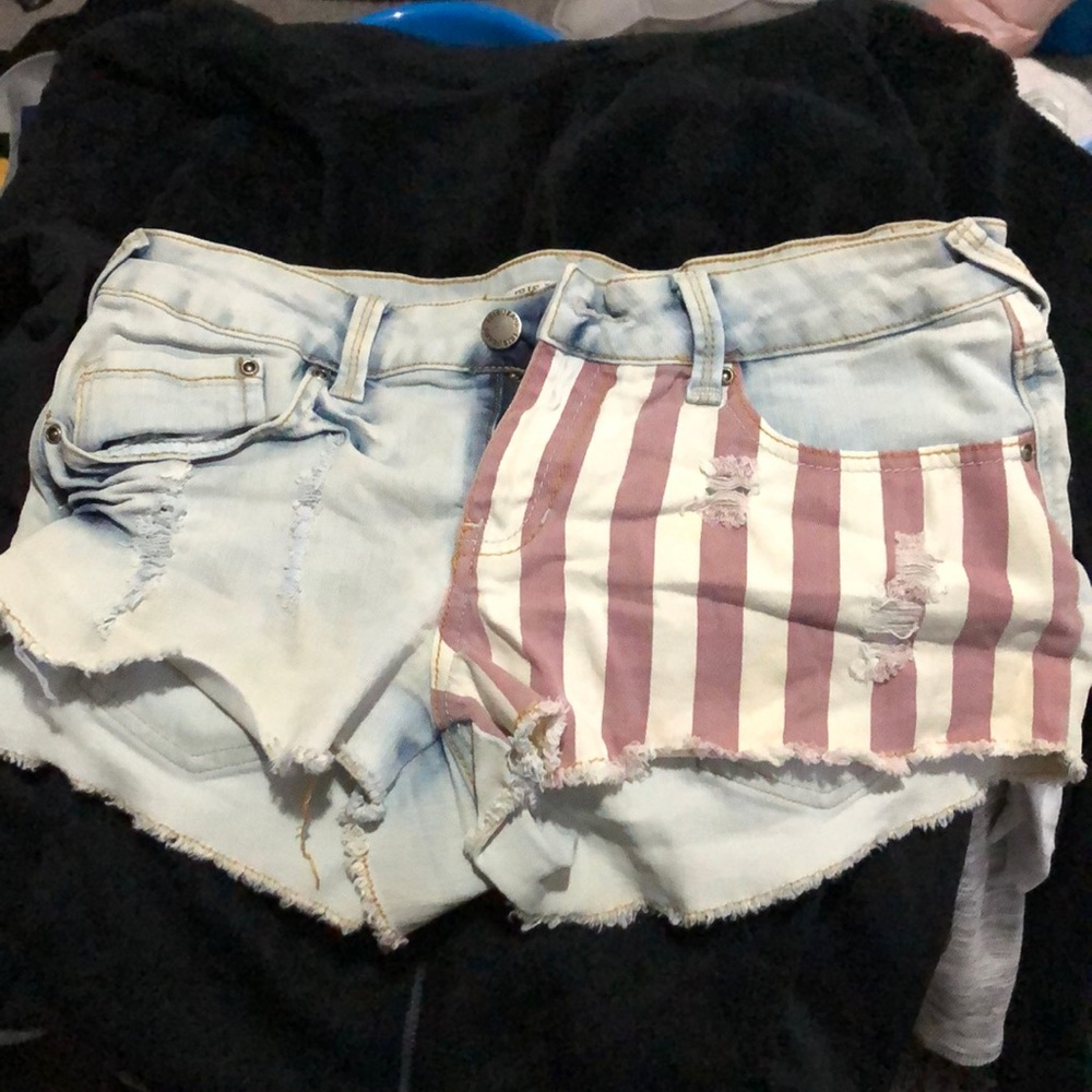 American flag Jean shorts